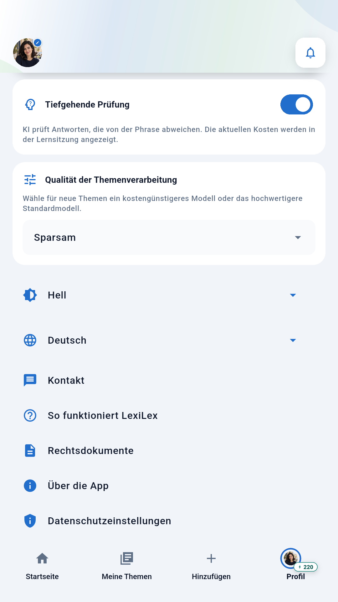 Verwalte Sprachen, Lernen, Datenschutz und Tarif