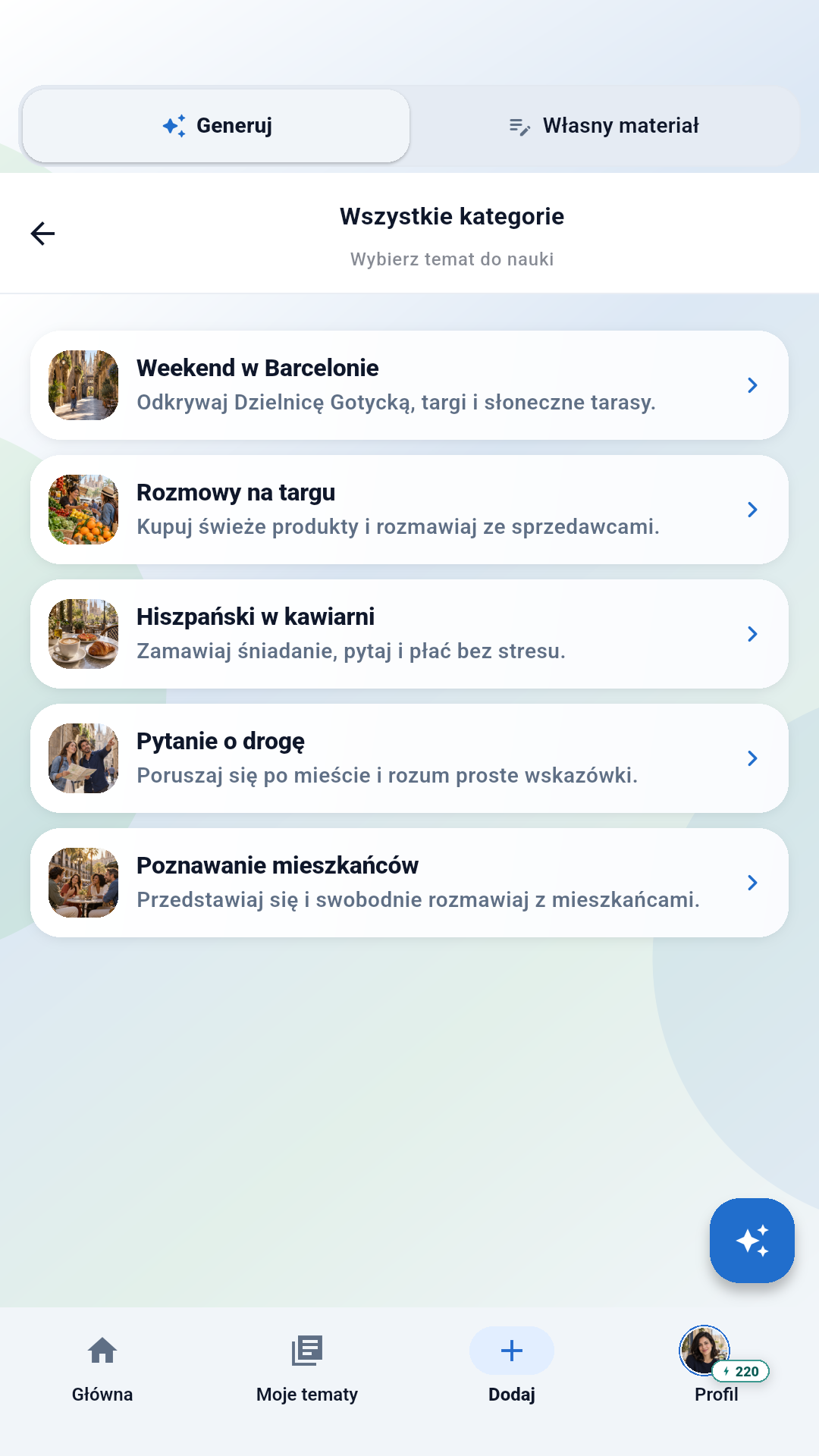 Odkrywaj gotowe pomysły do nauki