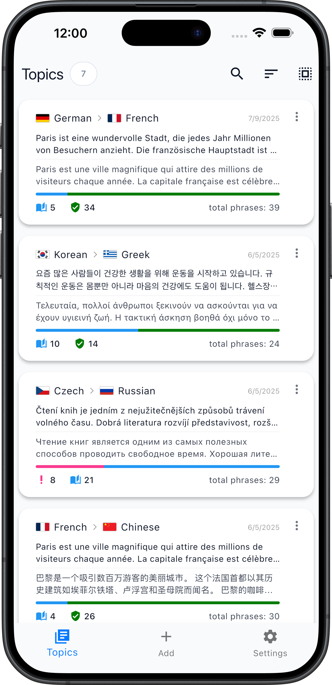 Manage your topics